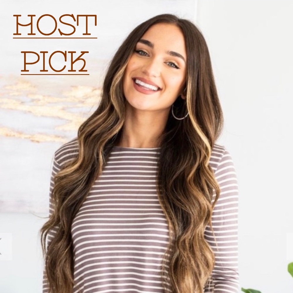 SOFT MOCHA STRIPED TOP